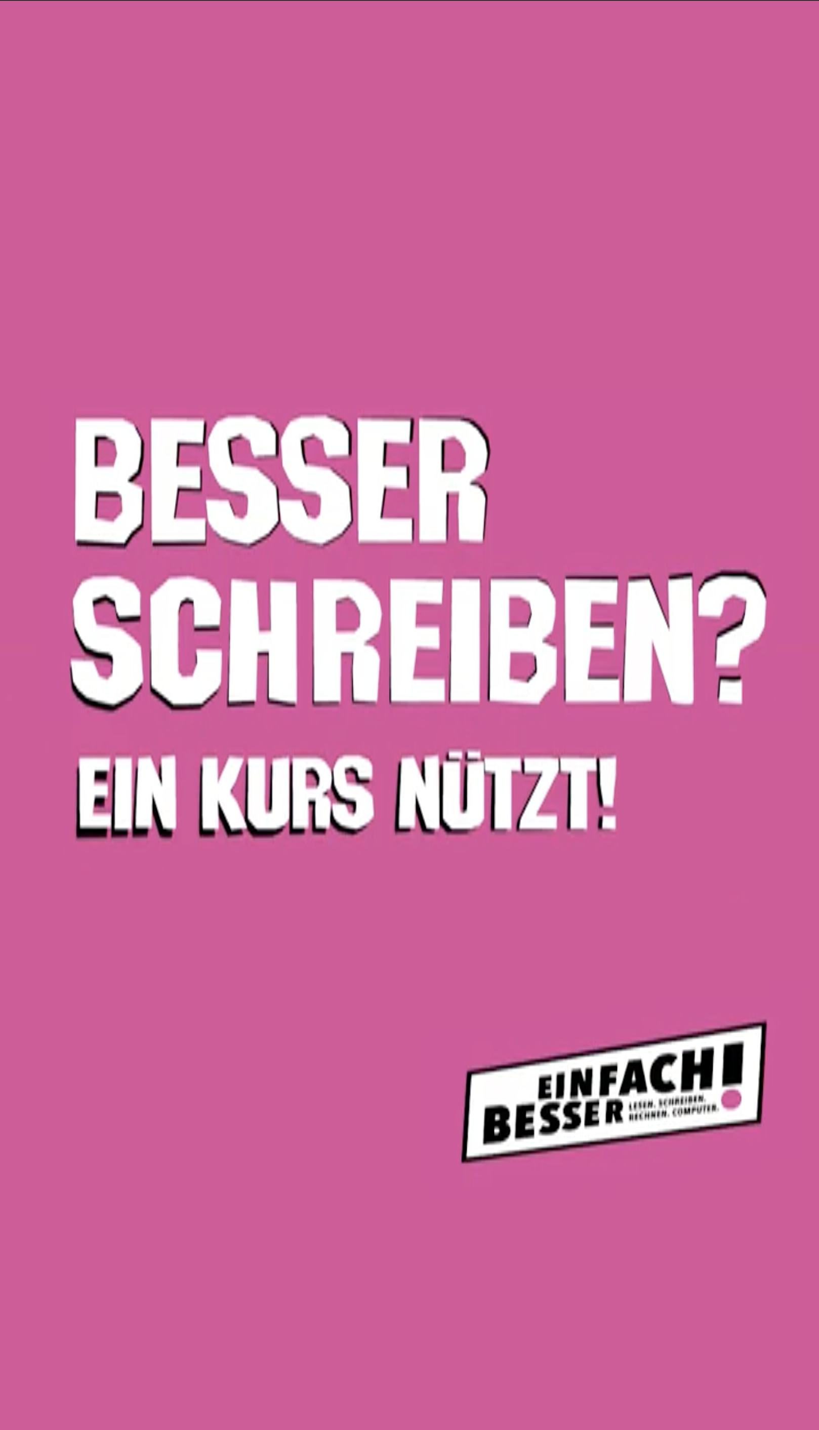 Video social network « Ein Kurs nützt ! » 9:16 (mit ut)