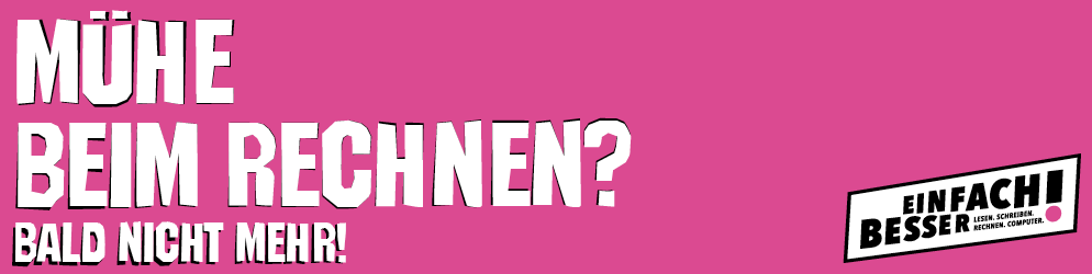 Banner Wideboard Rechnen